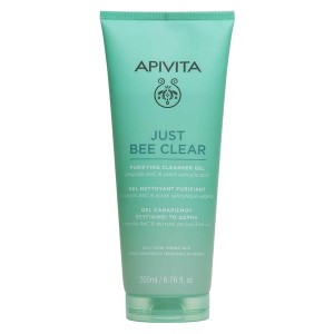 Apivita JUST BEE CLEAR Gel Καθαρισμού με propolis AmC & φυτικό σαλικυλικό οξύ, 200ml