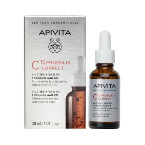 Apivita Bee Tech Concentrates C15 Propolis Correct Αντιρυτιδικός & Αντιοξειδωτικός Ορός Λάμψης, 30ml