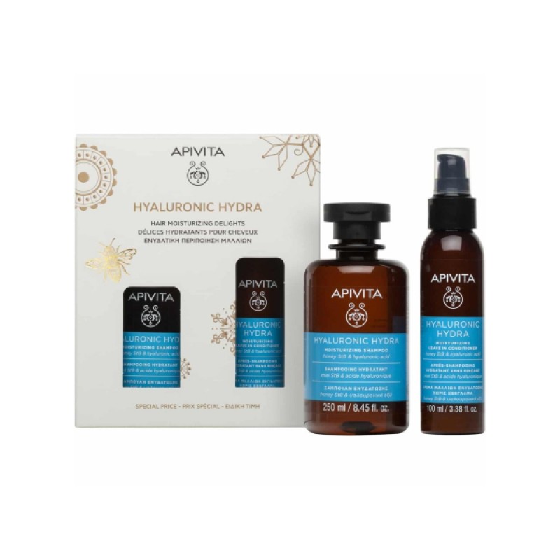 Apivita Promo Hyaluronic Hydra Ενυδατική Περιποίηση Μαλλιών με Σαμπουάν Ενυδάτωσης & Κρέμα Μαλλιών για Ενυδάτωση