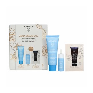 Apivita Promo Aqua Beelicious Routine Κρέμα Ενυδάτωσης Ελαφριάς Υφής, Booster Αναζωογόνησης & Ενυδάτωσης & Δώρο Μαύρο Gel Καθαρισμού για Πρόσωπο & Μάτια