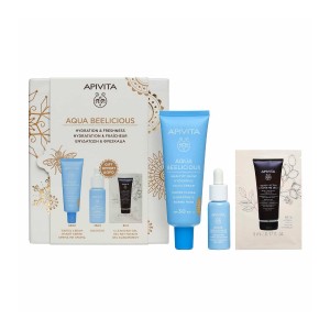 Apivita Aqua Beelicious Promo με Aqua Beelicious Λεπτόρρευστη Kρέμα Ενυδάτωσης με Χρώμα SPF30 & Δώρο Booster Αναζωογόνησης & Ενυδάτωσης & Gel Καθαρισμού για Πρόσωπου & Μάτια