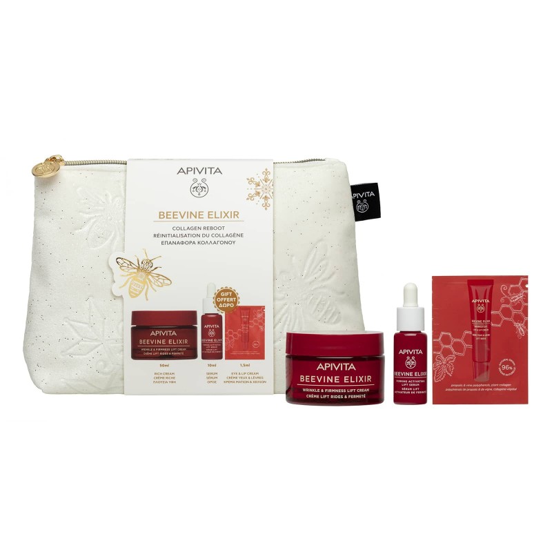Apivita Promo Beevine Elixir με Αντιρυτιδική Κρέμα Πλούσιας Υφής για Σύσφιξη & Lifting & Δώρο Ορός Σύσφιξης & Κρέμα για Μάτια - Χείλη