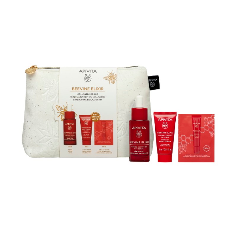 Apivita Promo Beevine Elixir Routine Ορός Ενεργοποίησης Σύσφιξης & Lifting, Αντιρυτιδική Κρέμα για Σύσφιξη & Lifting Ελαφριάς Υφής & Δώρο Αντιρυτιδική Κρέμα Ματιών & Χειλιών