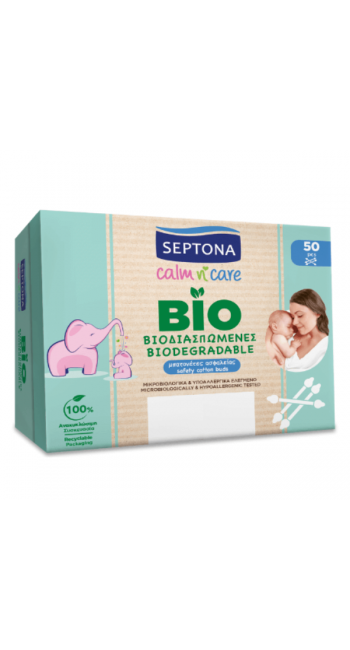 Septona Calm n' Care Βιοδιασπώμενες Μπατονέτες Ασφαλείας Ιδανικές για Παιδιά, 50τμχ