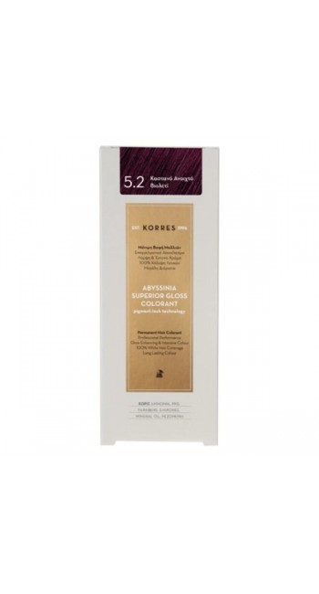 Korres Abyssinia Superior Gloss Colorant 5.2 Καστανό Ανοιχτό Βιολετί