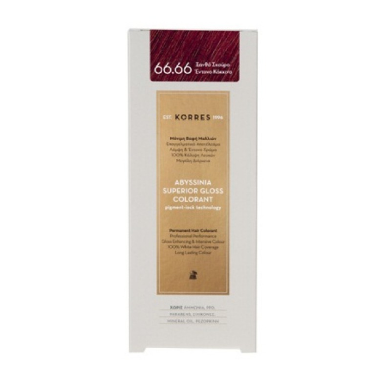 Korres Abyssinia Superior Gloss Colorant 66.66 Ξανθό Σκούρο Έντονο Κόκκινο