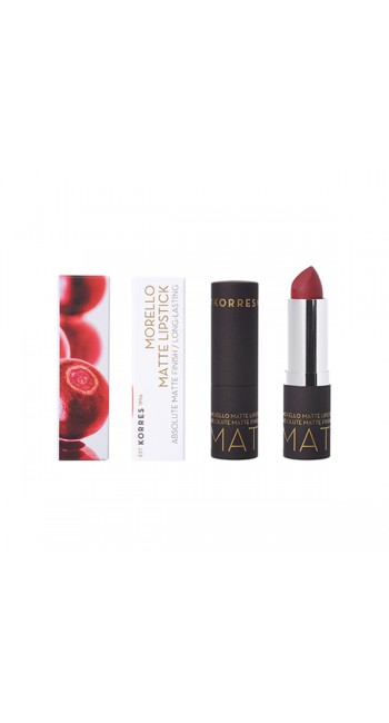 Korres Morello Matte Lipstick 59 Burgundy Red Matte, 3.5gr 