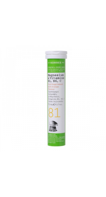 Korres Magnesium & Vitamins B1, B6, C, 12 αναβράζοντα δισκία