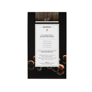 Korres Argan Oil Advanced Colorant 6.17 Ξανθό Σκούρο Μπεζ Μόνιμη Βαφή Μαλλιών με Τεχνολογία Pigment Lock που κλειδώνει το Χρώμα, 50ml