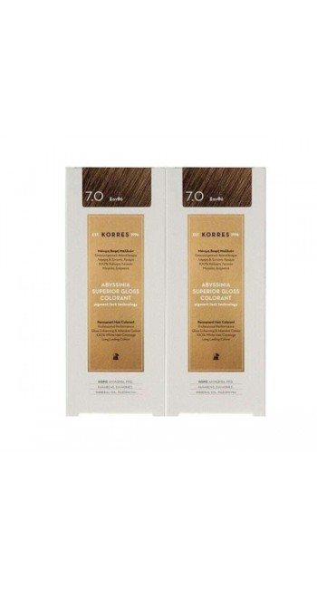 Korres Set Abyssinia Superior Gloss Colorant 7.0 Ξανθό 1+1