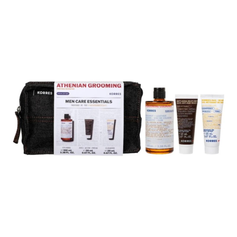 Korres Promo Athenian Grooming Άρωμα, Κρέμα Αντιγήρανσης & Καθαριστικό Προσώπου
