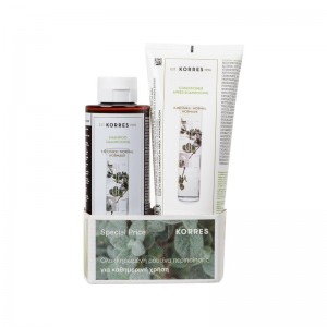 Korres Set με Σαμπουάν & Μαλακτική Κρέμα Αλόη & Δίκταμο για Κανονικά Μαλλιά