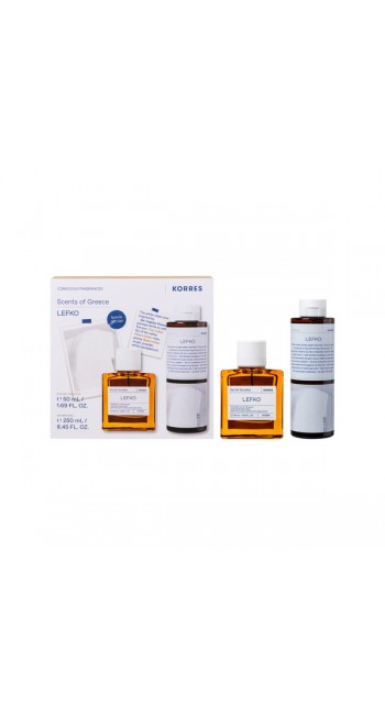 Korres Promo Lefko Eau De Toilette Άρωμα, 50ml & Αφρόλουτρο, 250ml 