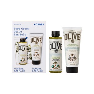 Korres Pure Greek Olive Αφρόλουτρο, 250ml & Eνυδατικό Γαλάκτωμα Σώματος, 250ml