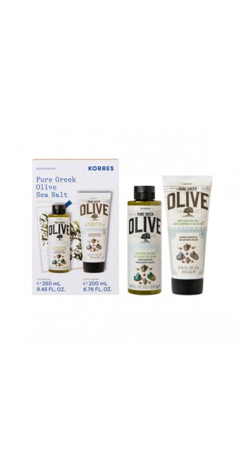 Korres Pure Greek Olive Αφρόλουτρο, 250ml & Eνυδατικό Γαλάκτωμα Σώματος, 250ml