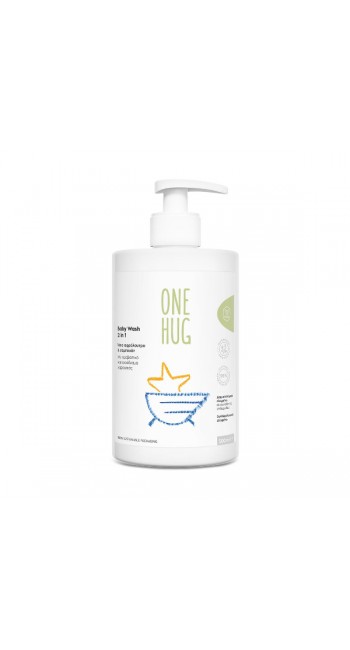 One Hug Baby Wash 2in1 Ήπιο Aφρόλουτρο & Σαμπουάν σε Μορφή Gel, 500ml