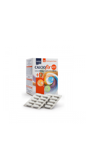 Intermed Calciofix 400 Συμπλήρωμα Διατροφής Ασβεστίου & Βιταμίνης D3, 90tabs