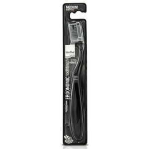 Intermed Professional Ergonomic Οδοντόβουρτσα Μαύρη Μέτρια, 1τμχ