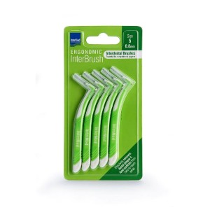 Intermed Ergonomic Interbrush Μεσοδόντια Βουρτσάκια Πράσινο Size 5 - 0.8mm, 5τμχ