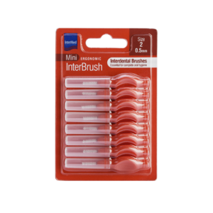 Intermed Ergonomic Mini Μεσοδόντια Βουρτσάκια με Λαβή Size 2 - 0.5mm Κόκκινο, 8τμχ