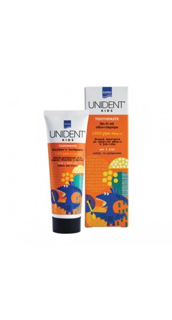 Intermed Unident Kids Toothpaste Παιδική Οδοντόκρεμα 1000ppm Φθόριο 2y+, 50ml