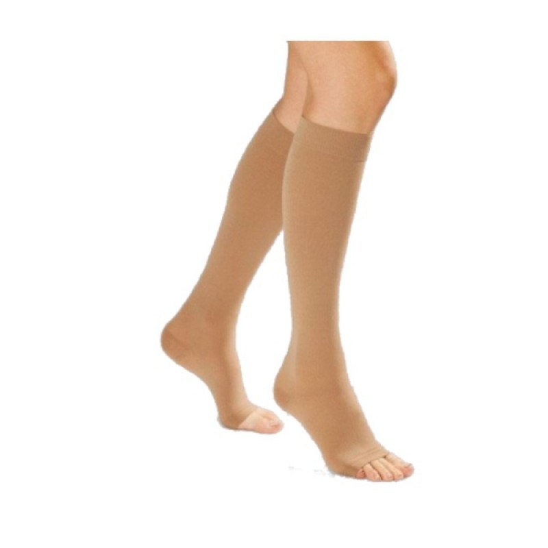 Anatomic Line 6313 Κάλτσα Κάτω Γόνατος με Ανοιχτά Δάχτυλα Μπεζ Large, 1ζευγάρι