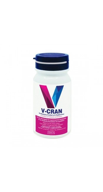 Vencil V-Cran Συμπλήρωμα Διατροφής με Cranberry και Προβιοτικά, 60caps