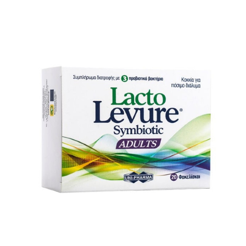 Uni-Pharma LactoLevure Symbiotic Adults Συμπλήρωμα Διατροφής για Ενήλικες με Ζώντα Βακτήρια, 20sticks