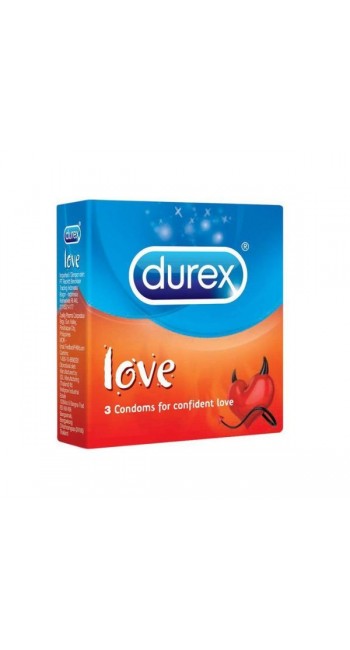 Durex Love Προφυλακτικά με Λιπαντικό, 3τμχ