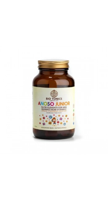 Bio-Tonics Anoso Junior Vit C 60mg Συμπλήρωμα Διατροφής Για Την Ενίσχυση Του Ανοσοποιητικού, 60 ζελεδάκια