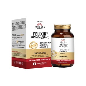 John Noa Liposomal Felixir Iron 40mg & Vitamin C Συμπλήρωμα Διατροφής Σιδήρου, 60caps