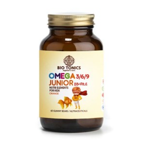 Bio-Tonics Omega Junior 3/6/9 Συμπλήρωμα με Ω - Λιπαρά για Παιδιά με Γεύση Πορτοκάλι 60 ζελεδάκια 