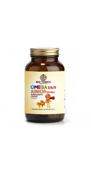 Bio-Tonics Omega Junior 3/6/9 Συμπλήρωμα με Ω - Λιπαρά για Παιδιά με Γεύση Πορτοκάλι 60 ζελεδάκια 
