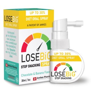 Amhes Pharma Losebig Stop Spray Συμπλήρωμα για Αδυνάτισμα Σοκολάτα Μπανάνα, 30ml