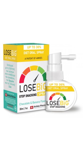Amhes Pharma Losebig Stop Spray Συμπλήρωμα για Αδυνάτισμα Σοκολάτα Μπανάνα, 30ml