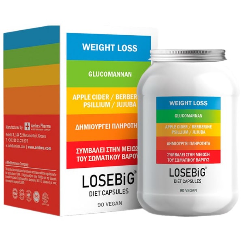 Losebig Diet Capsules Συμπλήρωμα Διατροφής για Μείωση Βάρους, 90 Κάψουλες Losebig Diet Capsules Συμπλήρωμα Διατροφής για Μείωση Βάρους, 90 Κάψουλες