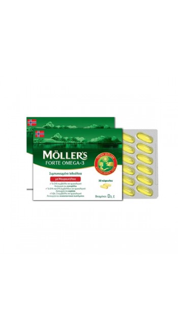 Moller's Forte Omega-3 Συμπυκνωμένο Μουρουνέλαιο & Ιχθυέλαιο, 30 κάψουλες