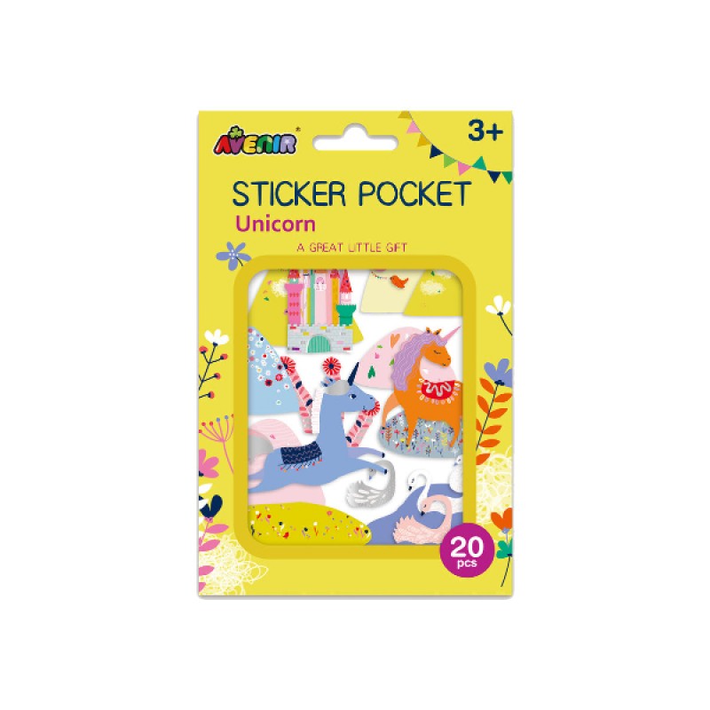 Avenir Sticker Pocket Unicorn, 20τμχ