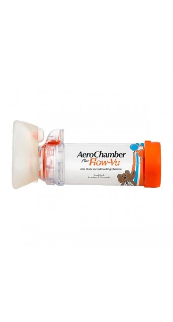AeroChamber Plus Βρεφών με επιστόμιο Βρέφική Μάσκα 0 - 18 Μηνών, 1τμχ