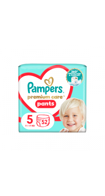 Pampers Premium Care Pants Πάνα-Βρακάκι Μέγεθος 5 (11kg-17kg), 52τμχ 
