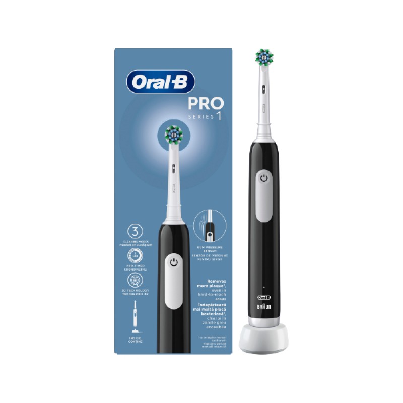 Oral-B Pro Series 1 Ηλεκτρική Οδοντόβουρτσα Μαύρη, 1τμχ Oral-B Pro Series 1 Ηλεκτρική Οδοντόβουρτσα Μαύρη, 1τμχ