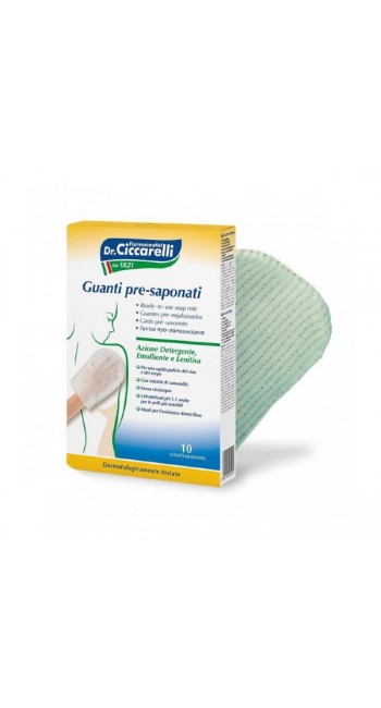 Dr. Ciccarelli Γάντια Καθαρισμού Προ-Σαπουνισμένα για Πρόσωπο & Σώμα, 10τμχ