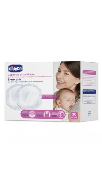 Chicco Επιθέματα Στήθους Αντιβακτηριακά, 30τμχ