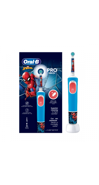 Oral-B Vitality Pro Ηλεκτρική Οδοντόβουρτσα Spider-Man Για Παιδιά 3+ Ετών, 1τμχ