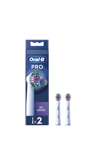 Oral-B Pro 3D White Ανταλλακτικές Κεφαλές Ηλεκτρικής Οδοντόβουρτσας, 2τμχ