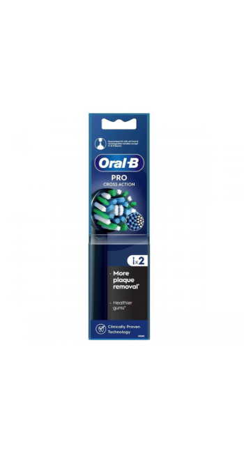 Oral-B Cross Action Black Edition Clean Maximiser Ανταλλακτικές Κεφαλές, 2τμχ