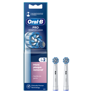 Oral-B Pro Sensitive Clean Ανταλλακτικές Κεφαλές Ηλεκτρικής Οδοντόβουρτσας με Λεπτές Ίνες για Ευαίσθητα Ούλα, 2τμχ