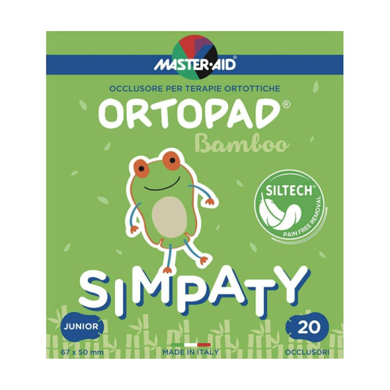 Master-Aid Ortopad Junior Simpaty Cotton Παιδικά Οφθαλμικά Αυτοκόλλητα για Στραβισμό (6,7x5cm), 20τμχ