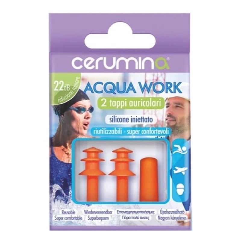Cerumina Acqua Work Ωτοασπίδες Νερού, 1ζευγάρι