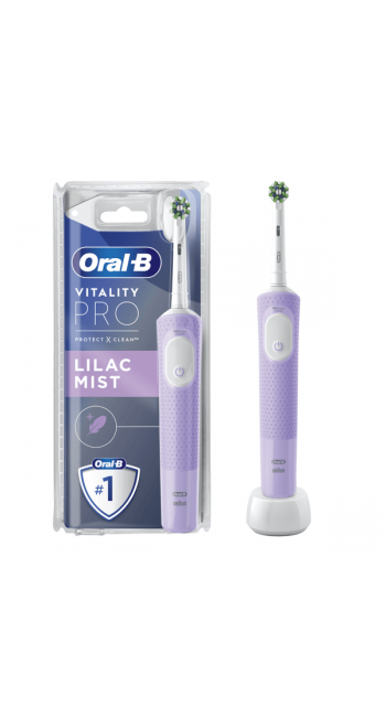 Oral B Vitality Pro Ηλεκτρική Επαναφορτιζόμενη Οδοντόβουρτσα Lilac Mist, 1τμχ 